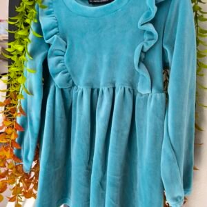 Βελουτε φορεμα με βολαν