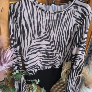 Κορμακι με διαφανεια zebra print