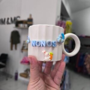 Κουπα με 3D charms στοιχεια χειροποιητη